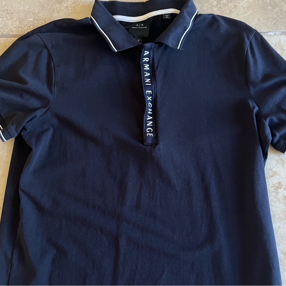 Armani Exchange zipper polo NWOT